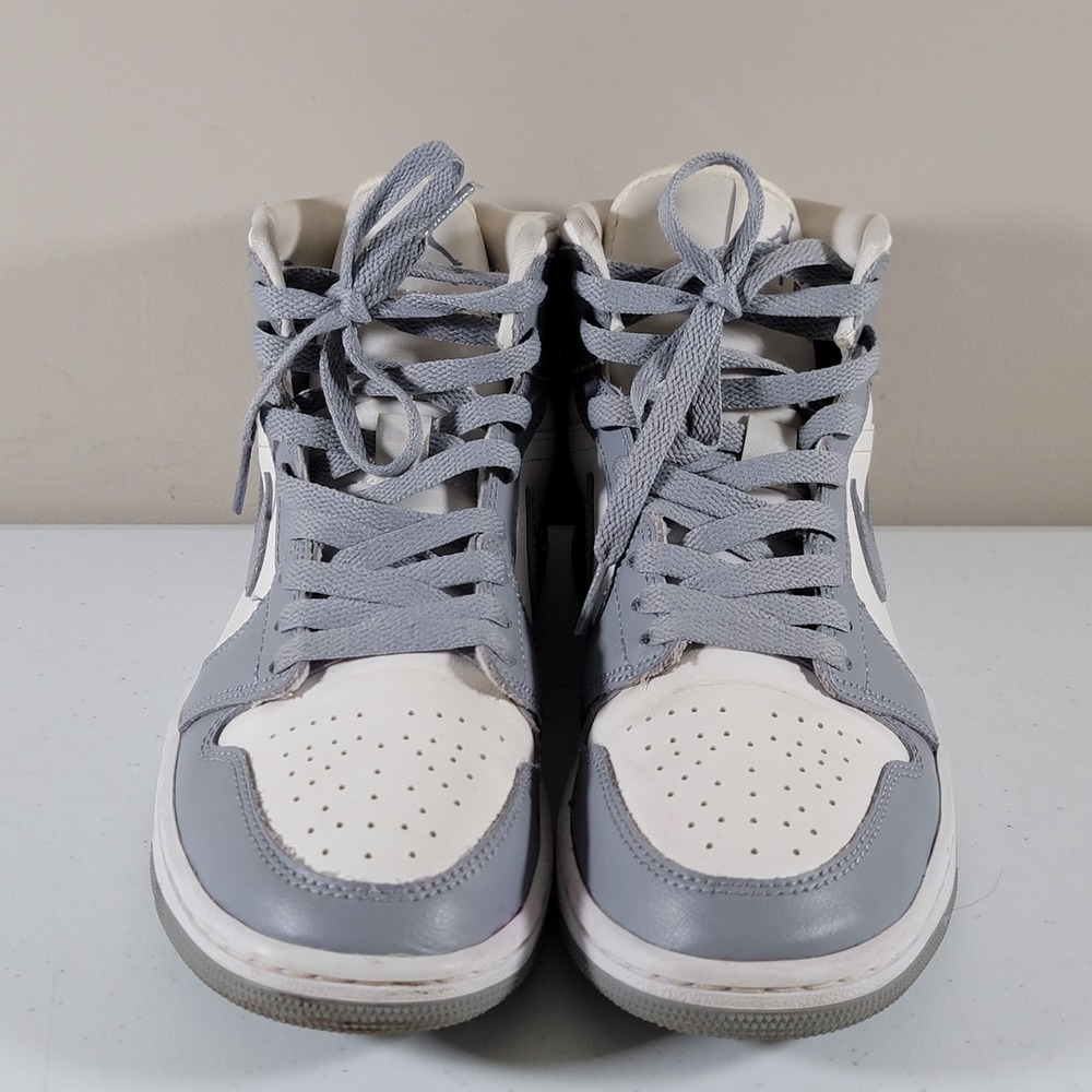 Nike Air Jordan 1 Mid Stealth Sail Grey White BQ6472-115 Women's Size 8 - Picture 5 of 10